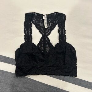 NWOT Free People Galloon Bralette in XS, Black